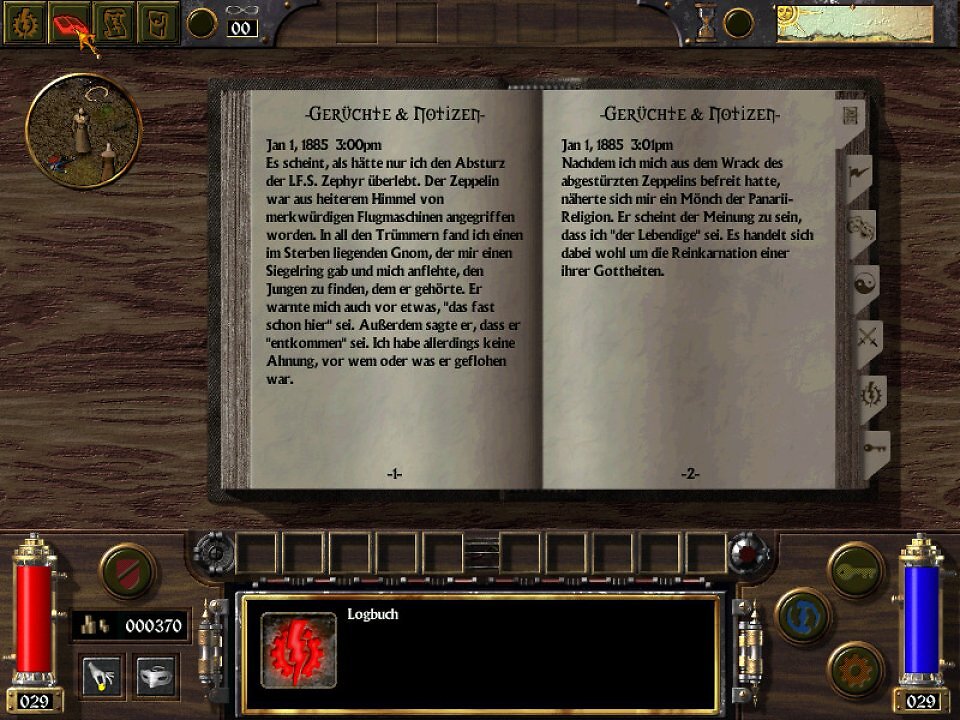 Das Notizbuch ist euer wichtigster Begleiter: Es sammelt Gerüchte, Hinweise und Quests und hilft euch dabei, in Arcanums großer Welt nicht den Überblick zu verlieren.