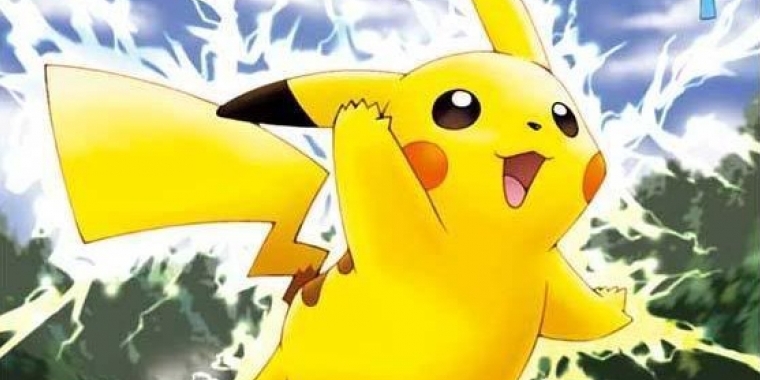 Pikachu verschießt Blitze.
