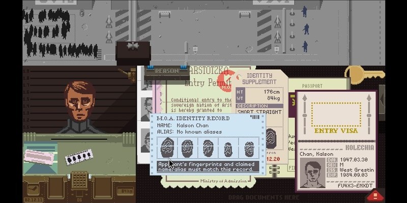 Papers, Please überzeugt durch fordernde, ständig wechselnde Aufgaben und eindringliche Gesellschaftskritik.