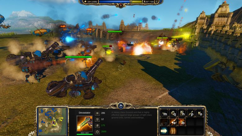 Divinity: Dragon Commander im Test - Viele Einheiten können aktive Fertigkeiten lernen, beispielsweise lassen sich diese schweren Geschütze in einen Belagerungsmodus versetzen. (1)