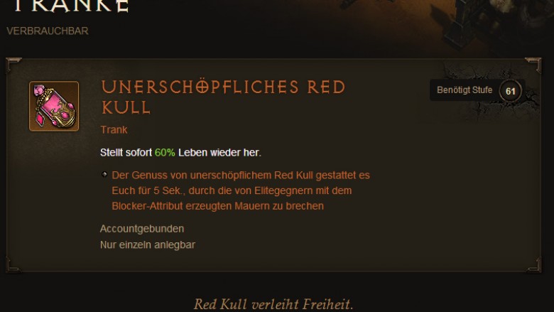 Diablo 3: Reaper of Souls - Easter Egg "Kulle-Aid" - Red Kull
