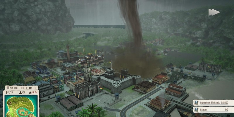 Was für ein Desaster: Der Mehrspielermodus von Tropico 5 ist ungeeignet für lange Aufbau-Abende.