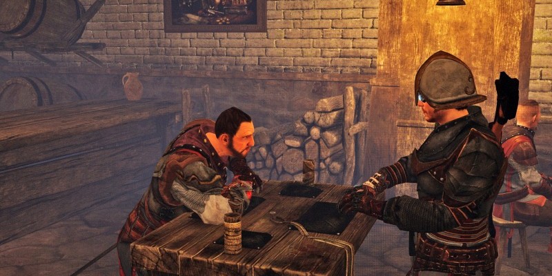 Im Armdrücken beweist ihr in Risen 3 Stärke und Geschicklichkeit. Manchmal springt als Belohung sogar ein Schatz heraus.