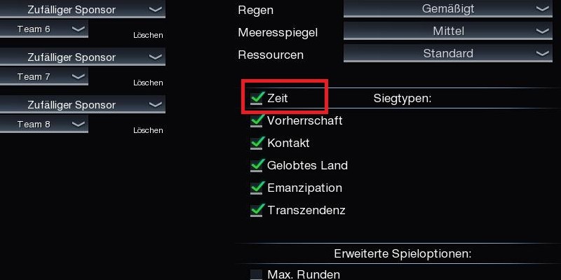 Civilization: Beyond Earth - Tipp zur Deaktivierung des Zeitsieges.