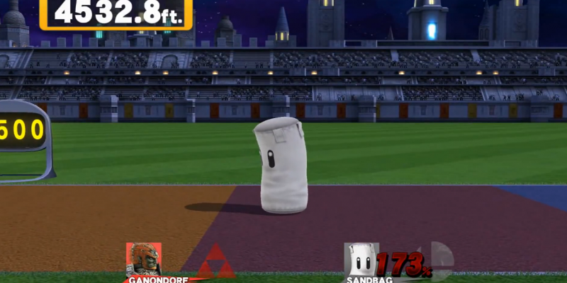 Super Smash Bros. für Wii U - Tipps zum Rekord im Homerun-Contest: Mit Ganondorf prügelt ihr den Sandsack ordentlich weit weg.
