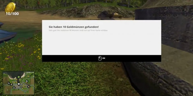 Landwirtschafts-Simulator 15 - Alle 100 Münzen samt Belohnungen finden.