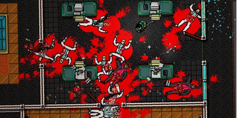 Hotline Miami 2: Wrong Number spart nicht an Blut und finsteren Szenen.