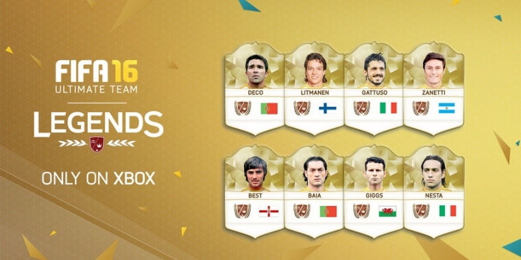 FIFA 16 Ultimate Team - Transfermarkt-Tipps für ein Budget von 1.000.000 Münzen und mehr. (im Bild: Die Xbox-Legenden in FIFA 16)