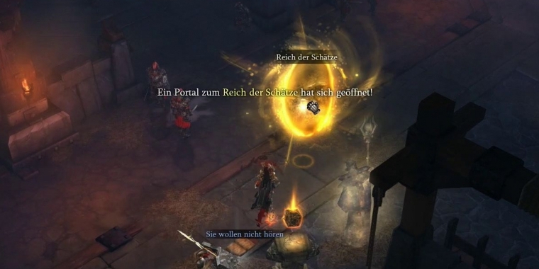 Ein Portal in das Reich der Schätze öffnet sich.
