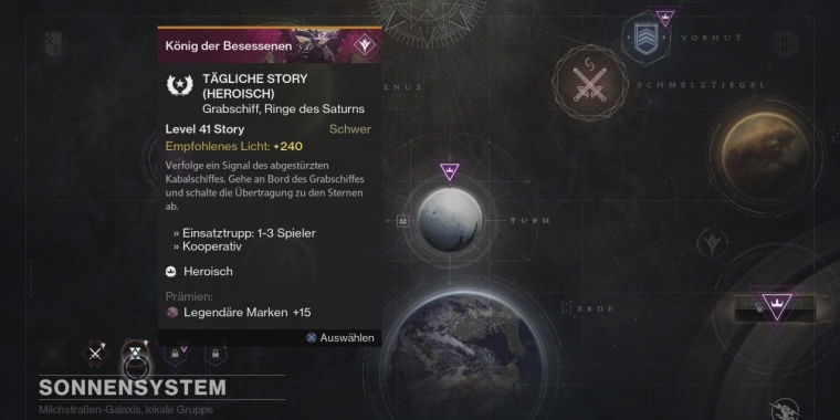 Wie kann ich Legendäre Marken in Destiny: König der Besessenen bekommen? Wir verraten es euch im Guide!