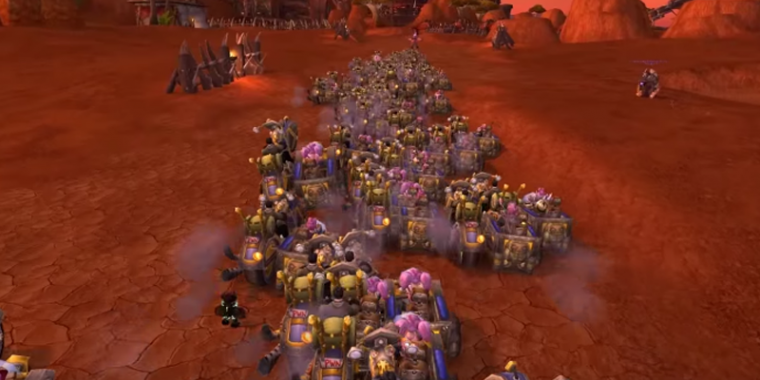 2.500 Stufe 1-Gnome fallen in World of Warcraft in Orgrimmar ein.