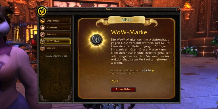 Die WoW-Marke erreicht einen neuen Preis-Rekord.