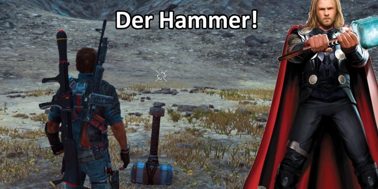 In Just Cause 3 lässt sich Thors Hammer Mjölnir als Easteregg finden - unser Tipps-Video zeigt, wie es geht!