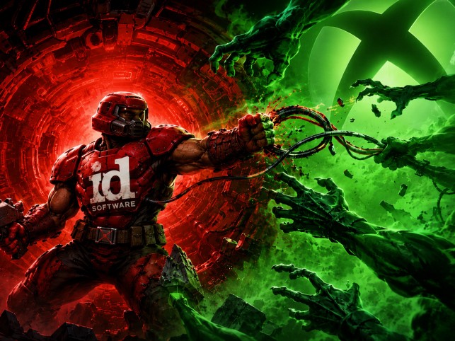 idSoftware Doom Marine kämpft gegen Xbox-Hände