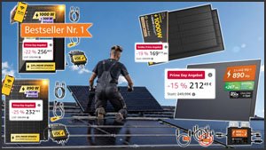 Auch Topseller Nr. 1: Bifaziale Balkonkraftwerke waren bei Amazon nie so günstig wie am Prime Day