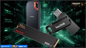 Zu Bestpreisen? Prime-Day-Angebote von Amazon zu tragbaren Sandisk-SSDs und USB-Sticks