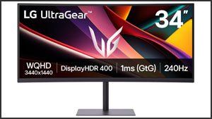 LG Ultragear 34G630A-B.AEUQ (34 Zoll Curved, 21:9, WQHD, 240 Hz)