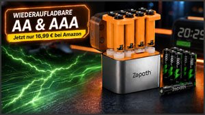Nie mehr Batterien kaufen? Amazon hat wiederaufladbare AA- und AAA-Akkus ab 16,99 € im Angebot