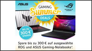 Asus Gaming Summer Deals: Gaming-Notebooks bis zu 300€ unter UVP